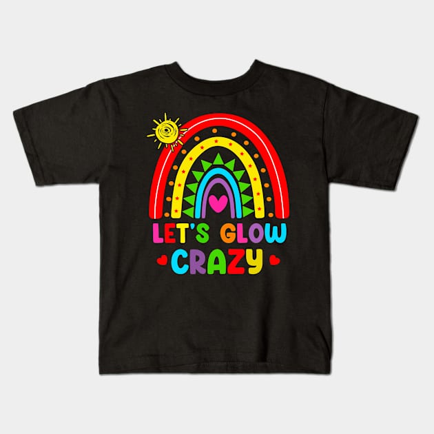 Let's Glow Crazy Outfit - Retro Colorful Party Kids T-Shirt by Ene Alda